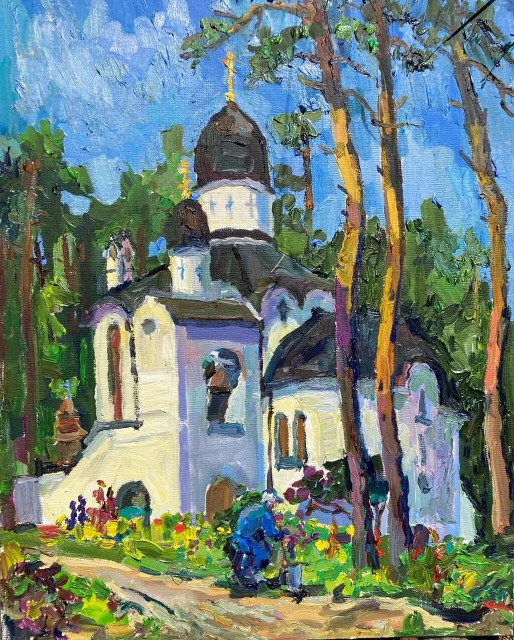 Храм-во-имя-Александра-Невского-на-о.Валаам-картон-масло