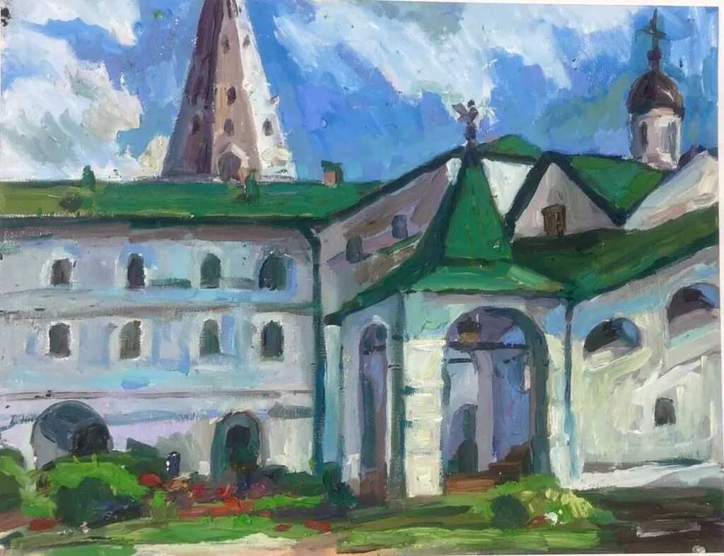 Собор-Рождества-Пресвятой-богородицы.-Суздаль-картон-масло-40х50