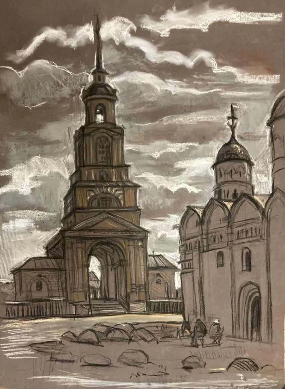 На-пленэре.Знаменская-церковь.